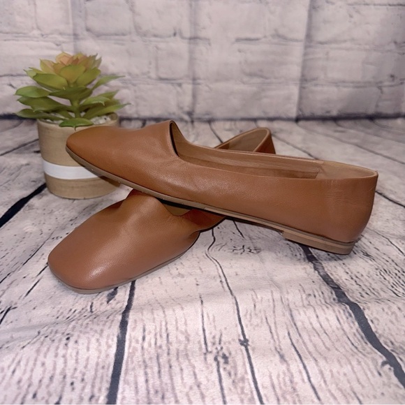 AQUATALIA Made in Italy Leather Shoes Coffee Brown Tan Slip On Ballet Flats 6 - Picture 4 of 8